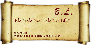 Böröcz László névjegykártya