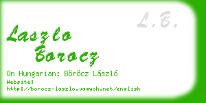 laszlo borocz business card