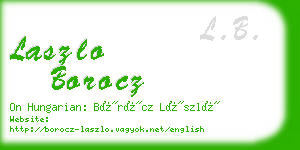laszlo borocz business card